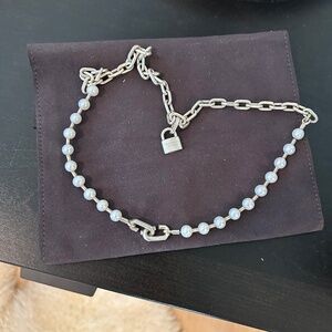 Tiffany Pearl and Sterling Silver Bracelet